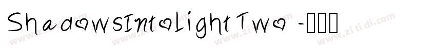 ShadowsIntoLightTwo 字体转换